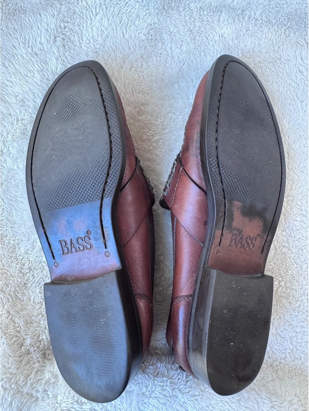 G.H. BASS Brown Leather Penny Loafers Mens Size 11/ 11.5 Moccasin Dress Shoes